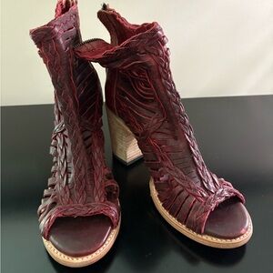 Freebird by Steven Brown Heeled Boots with Distressed Leather